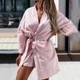 thumbnail image 6 of Mrat Skirt Workout Skirt Ladies Summer Fashion Solid Color Ninth Sleeved Loose V Neck Short Skirt Dress Pencil Bodycon Short Skirt, 6 of 7
