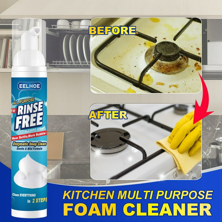 All-Purpose Bubble Cleaner Foam Spray, Kitchen Bubble Cleaner Spray,  Foaming Heavy Oil Cleaner Remover Powerful Stain Remover, All Purpose  Rinse-free