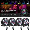 thumbnail image 1 of Par Lights 36W RGB Wireless Battery Powered Sound Activated Remote Control for Wedding Party Church 4 Pack, 1 of 6