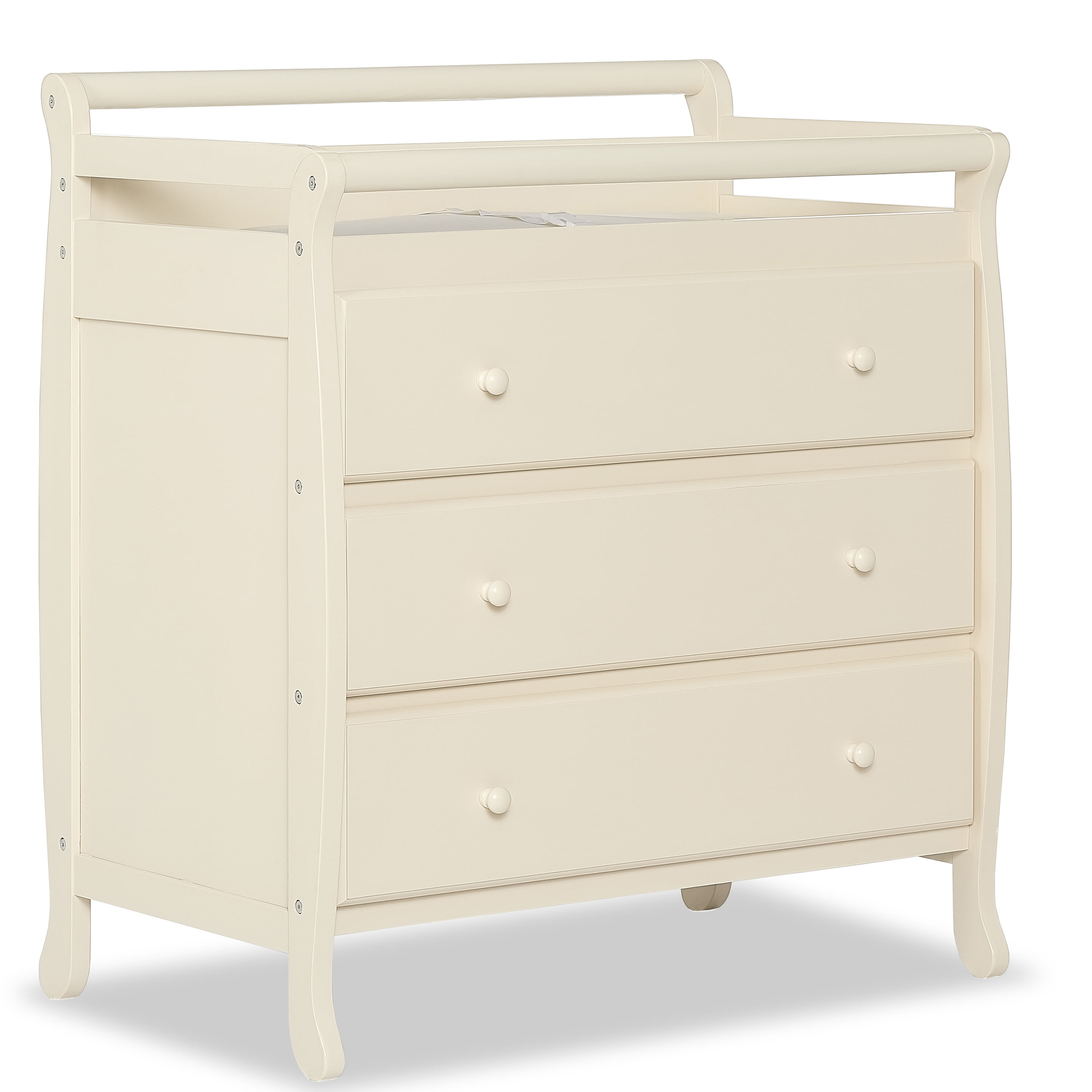 Dream On Me Liberty 3 Drawer Changing Table With Pad Mystic Grey