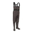 thumbnail image 3 of Vadeadores de pesca con botas para hombres y mujeres, pantalones de agua antideslizantes, vadeadores de pecho, pantalones de vadeo para jardinería, Marrón, 3 of 8