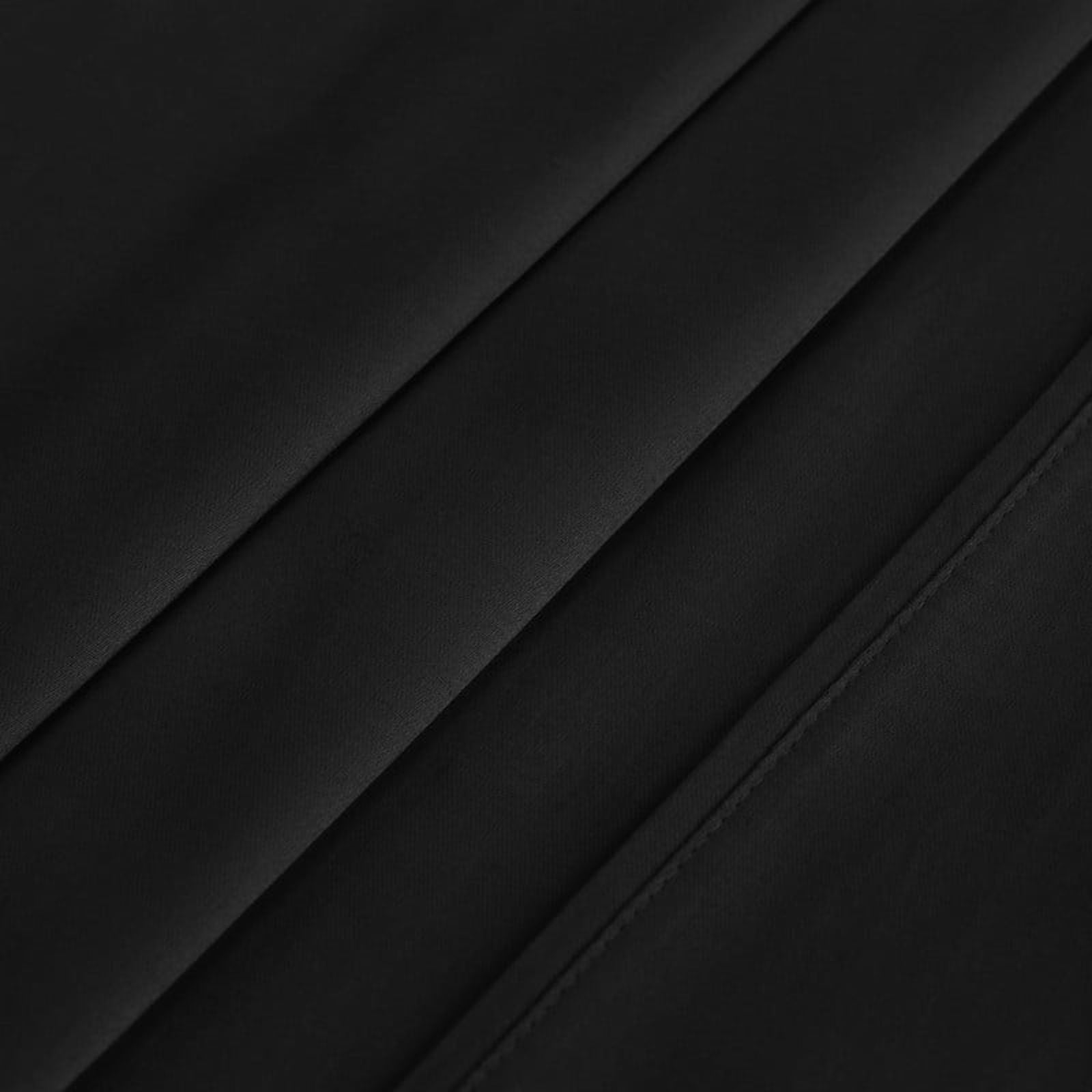 Superior Egyptian Cotton 400 TC Deep Pocket Sheet Set, Full, Black