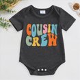 thumbnail image 2 of KPOPLK Newborn Toddler Baby Girl One Piece Outfit Bubble Romper Infant Shirt Matching Outfits Clothes Black Size 12-18 Months, 2 of 7