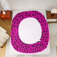 thumbnail image 5 of Manfei Cheetah Pattern Full Size Sheets,Wild Animal Bed Sheets,Hotpink Leopard Print Sheet Sets For Boys Kids,Breathable Home Decor,4-Piece, 5 of 7