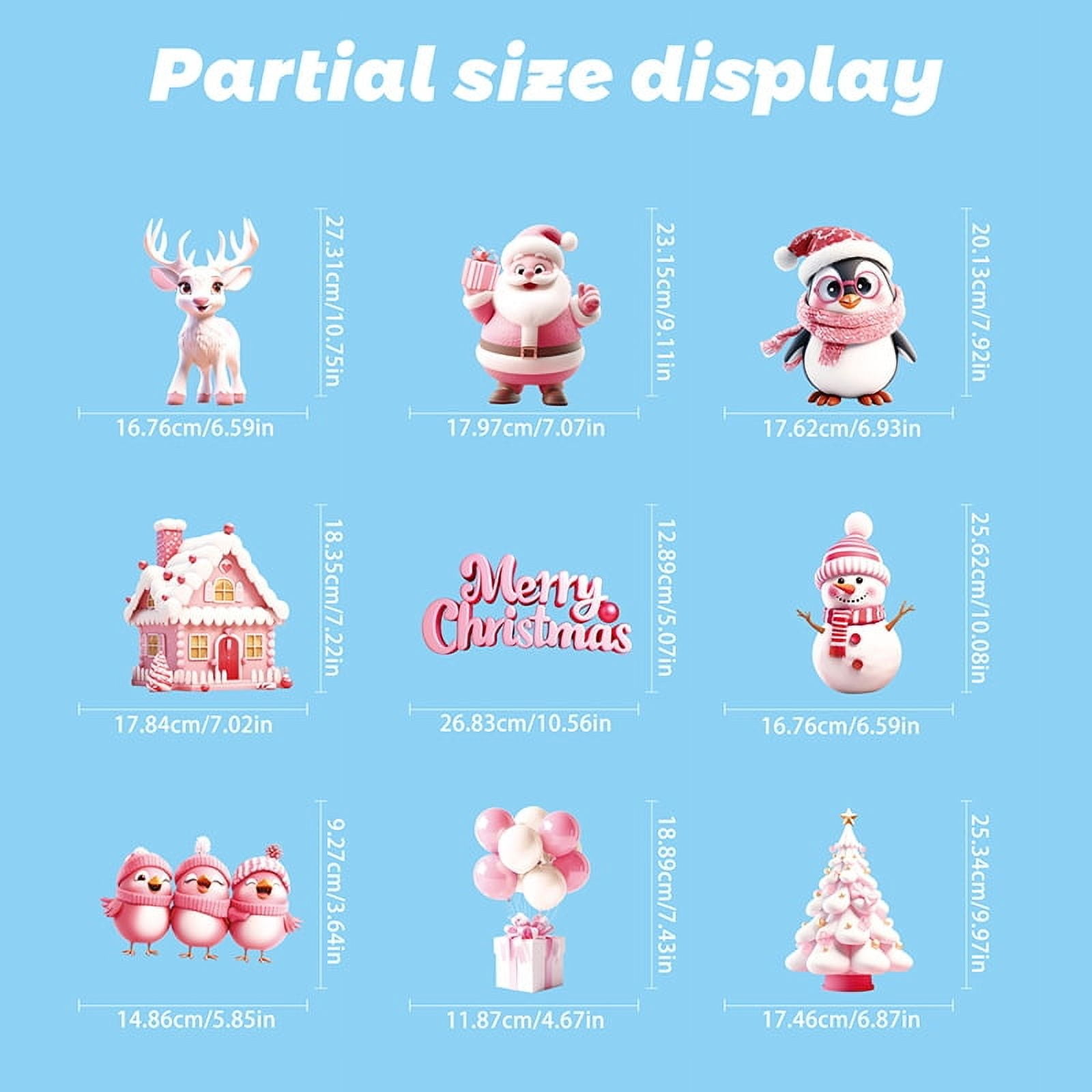 155 PCS Glitter Snowflake Window Clings, Christmas Window Clings for Glass Windows, Double Sided Reusable Christmas Window Stickers& Decals, Winter Clings for Christmas Window Decorations (9 Sheets)
