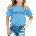 thumbnail image 1 of MEZZALL T-Shirt pour Filles Tout-Petits Imprimé Floral Col Rond Manches Courtes T-Shirt Décontracté Tendance, 3-4 Ans, 1 of 5