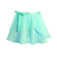 thumbnail image 4 of YONGHS Kids Girls Ballet Dance Dress Long Sleeve Gymnastic Leotard with Chiffon Wrap Skirt Ballerina Costume Mint Green 7-8, 4 of 5