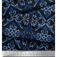 thumbnail image 3 of Soimoi Black Cotton Duck Fabric Filigree Damask Fabric Prints By Yard 42 Inch Wide, 3 of 3