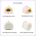 thumbnail image 3 of Hamster House Bed, Warm Fleece Hangable Small Pet Rainbow Bed, Squirrel Hedgehog Chinchilla Guinea Pig Bed House Cage Nest Hamster Accessories, 3 of 6