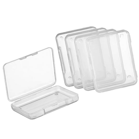 LIFKOME Transparent Storage Box for Jewelry Beads with Flap Locking Lid Compact Size Travel Use (20 Pcs 2.36x1.57x1.18 Inches)