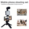 thumbnail image 4 of Kit de Vlogging pour Téléphone Intelligent avec Support de Téléphone Trépied Mini Microphone LED Démarreur de Lumière pour TikTok Diffusion en Direct Vidéo YouTube, 4 of 8