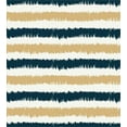 thumbnail image 3 of Striped Duvet Cover Set, Petrol Blue and Beige Paintbrush Strokes Design Lines Hand Drawn Art, Decorative 3 Piece Bedding Set with 2 Pillow Shams, Queen Size, Petrol Blue White Beige, by Ambesonne, 3 of 3