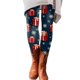thumbnail image 1 of Gibobby Leggings acanalados Leggings de moda para mujer, pantalones de bota largos elásticos ajustados con estampado navideño informal (Azul, XL), 1 of 4