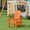 Orange, variant on WestinTrends Malibu Kids Outdoor HDPE Adirondack Plastic Patio Chair, Orange