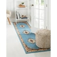 thumbnail image 2 of Rugs.com Amaya Collection Rug – 10 Ft Runner Light Blue Medium Rug Perfect For Hallways, Entryways, 2 of 7