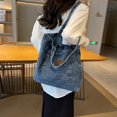 thumbnail image 4 of Bolso Mujer Clutch Moda Denim Simple Mujer Bolso De Viaje Azul Oscuro Azul, 4 of 8