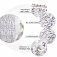 thumbnail image 3 of Small Stall Shower Curtain 48x72 Inch Narrow Half Size Purple Grey Botanical Bath Curtains Bathroom Decor, Spring Floral Summer Farmhouse Waterproof Fabric Shower Curtain Set with Hooks 48 Inch, 3 of 7