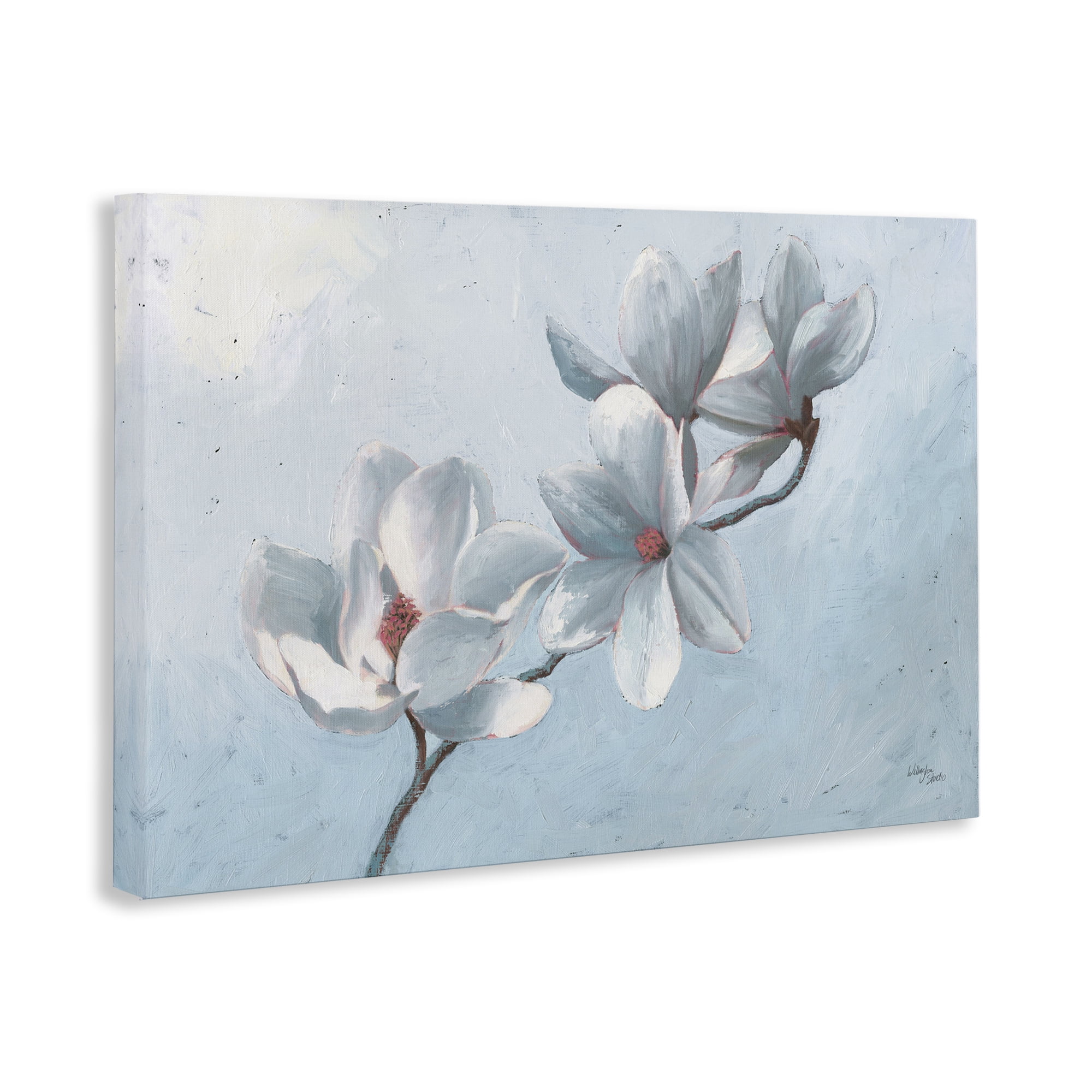 Stupell Industries Budding Magnolia Blooms Botanical & Floral Painting Gallery Wrapped Canvas Art Print Wall Art, 24 x 16