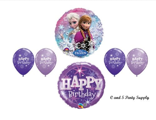 Frozen Purple 6 piece Disney Movie BIRTHDAY PARTY Balloons Decorations Supplies
