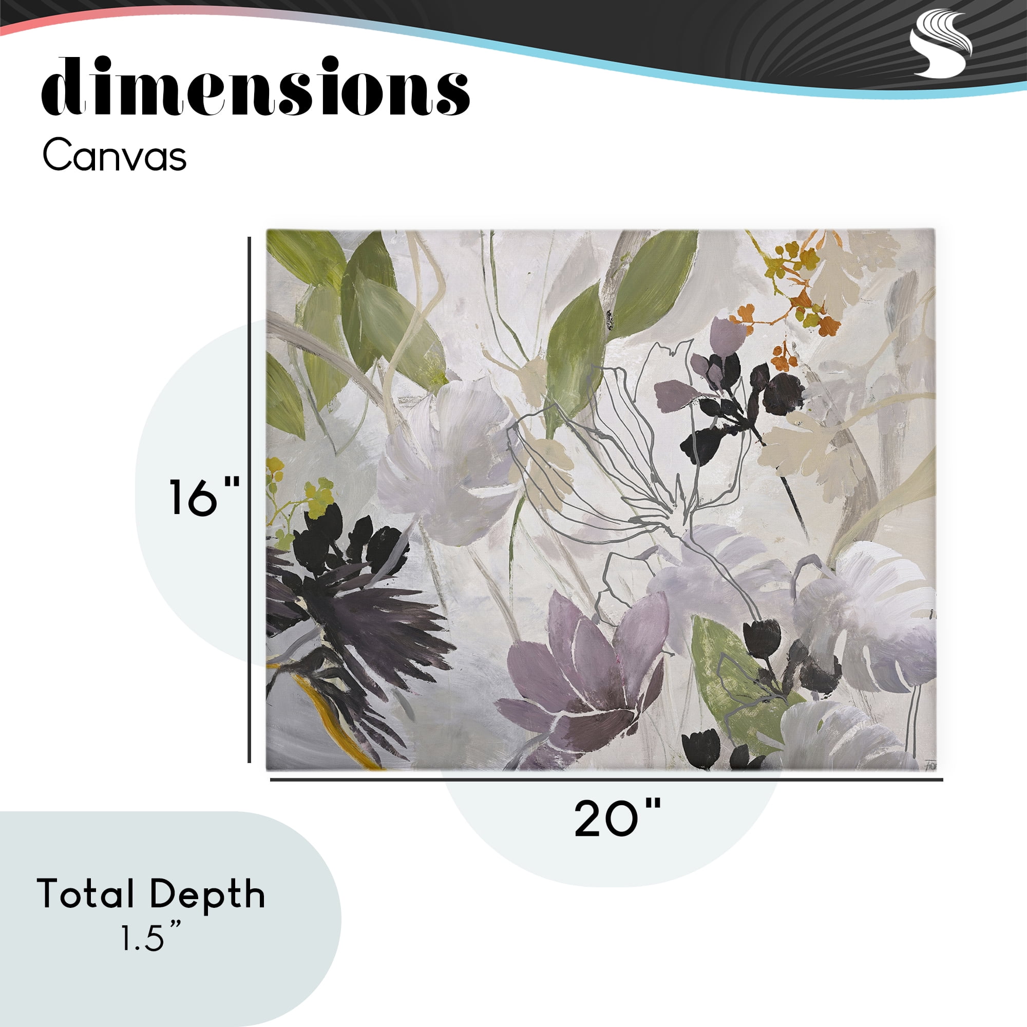 Soft Spring Organic Flora Canvas Wall Art, design by Design Fabrikken