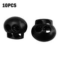 thumbnail image 1 of fashionhome 10pcs Plastic Cord Stopper Dual Holes plastic rope lock Clothes Pants DIY Crafting Toggle Clip Spring Clasp Rope Lock, 1 of 8