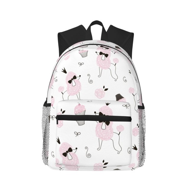 Fotbe Cute Poodle Dog Mochila Ligera Casual para Laptop para Hombres y Mujeres, Mochila Impermeable de Uso Diario, Mochila para Universidad