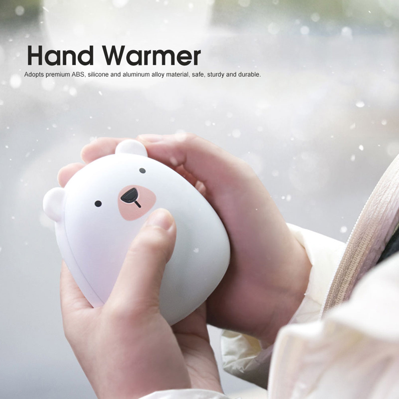 Large Capacity Portable Cute Animal Shape USB Rechargeable Hand Warmer Mini Power Bank for Home Office Use