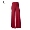 thumbnail image 3 of Qarigey Pantalones Pantalones de yoga de cintura alta Pantalones de mujer de pierna ancha Pantalones deportivos Ropa alta Prendas para la parte inferior del cuerpo Rojo L, 3 of 4