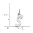 thumbnail image 3 of Sterling Silver Letter S Initial Charm Pendant, 3 of 4