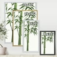 thumbnail image 4 of Designart 'Detail Of Dark Green Bamboo On White III' Traditional Framed Canvas Wall Art Print, 4 of 5