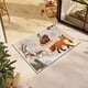 thumbnail image 5 of Seyotauo Christmas Decor 3D Stereoscopic Embroidery Carpet - 24 x16 inch Polyester Xmas Decor Indoor Outdoor, Absorbent Nonslip Dirt Proof Washable Foot Mat for Entryway Kitchen Bathroom Porch Patio, 5 of 6