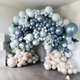 thumbnail image 5 of Balloon Garland Set, 128 Pieces Blue and White Balloon Kit for Birthday, Baby Shower, Party Decorations, 5 of 7
