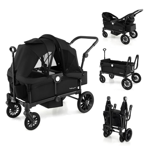 Cochecito Wagon BABY JOY para 2 niños con manillar ajustable