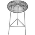 thumbnail image 4 of Meridian Furniture Tuscany Silver Metal Counter Stool, 4 of 13