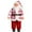D, variant on Santa Claus Figurine with Traditional Outfit Faux Fur Trim and Belt for Indoor Holiday Decoration Display