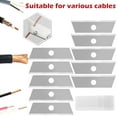 thumbnail image 3 of Ikoopy 10Pcs Handheld Stripper Blade Manual Stripping Machine Blade Sturdy Versatile Wire Stripper Tool Cutter Durable Portable Stripper Cutter Wire Cable Cutter for Cutting, 3 of 10