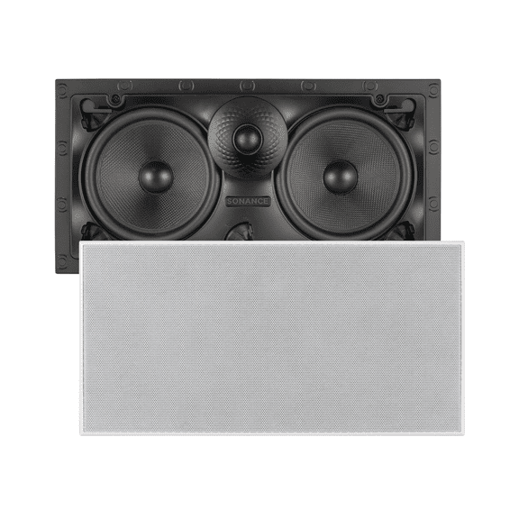 Sonance VX62 LCR Visual Experience 6.5 Inch 2-Way In-Wall Center Channel Speaker, Paintable White