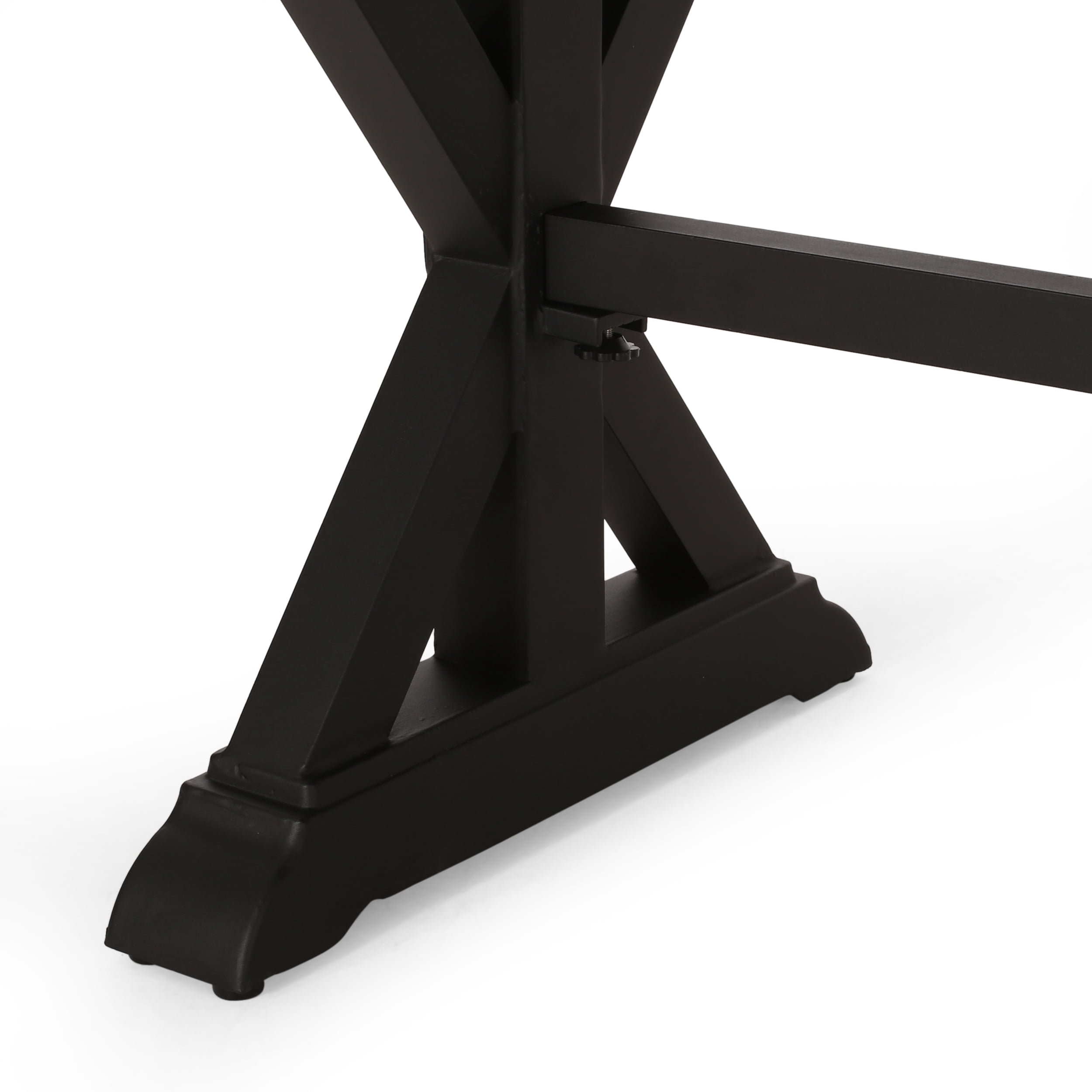 Noble House Wasco Aluminum Outdoor Dining Table, Antique Black