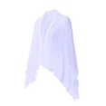thumbnail image 7 of PBFRDSJ Women's Y2K Open Front Cardigan Textured Lettuce Trim Long Sleeve Loose Streetwear Chiffon Cover Up, 7 of 7