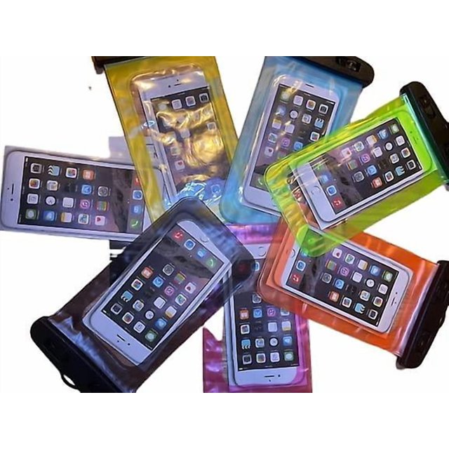 Qeeca Case Waterproof Mobile Phone Pouch: 6 Pack Universal Water Proof Dry Bag Case - Underwater Clear Cellphone Holder Large Protector For Iphone 13