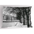 thumbnail image 1 of Black and White Pillow Sham Seine River Paris City France Snowy Winter in the Urban City Trees, Decorative Standard Queen Size Printed Pillowcase, 30 X 20 Inches, Black White Grey, by Ambesonne, 1 of 2