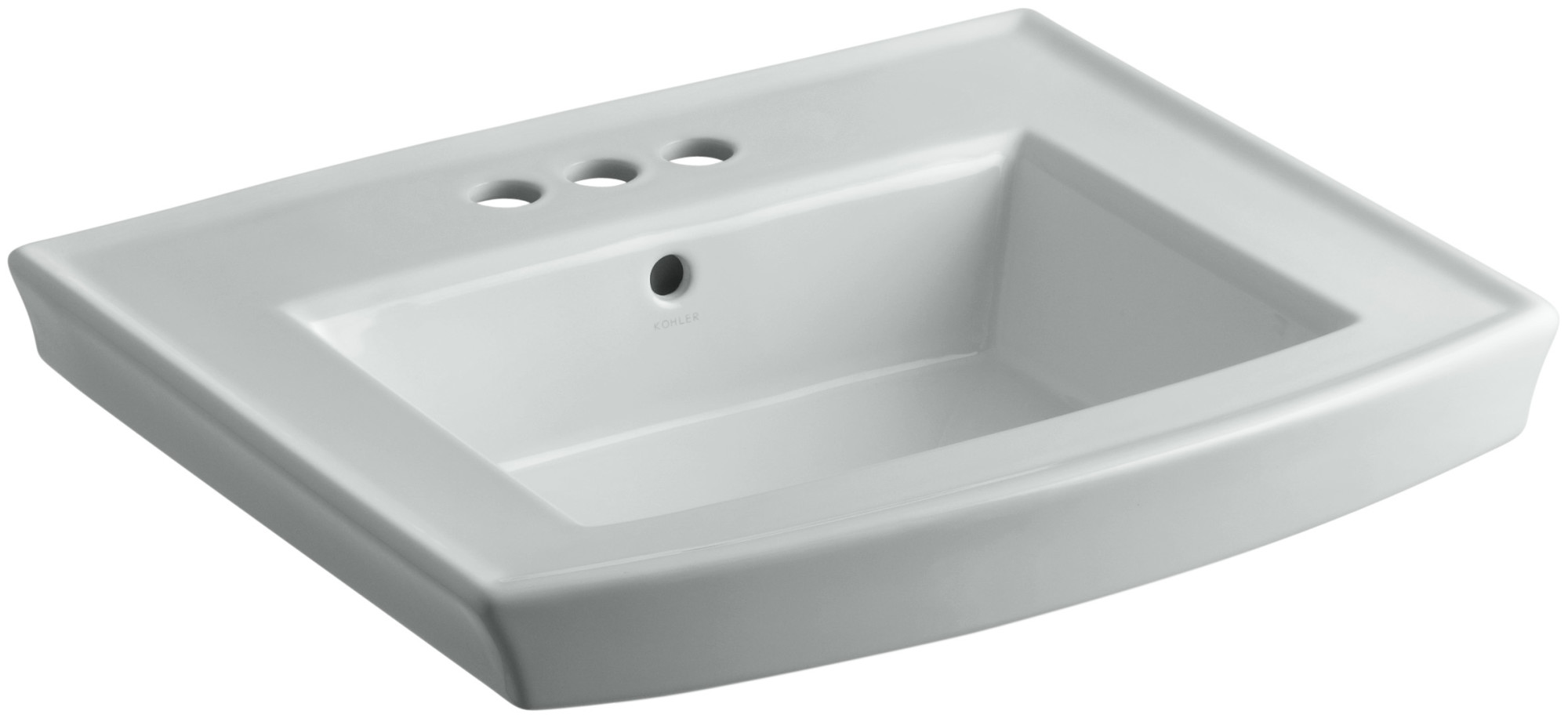Kohler K23584 Archer 24" Pedestal Bathroom Sink Grey