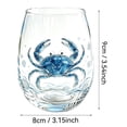thumbnail image 2 of Tuvgenk Stemless Wine Glass with Nautical Art for Cocktails Water and Coastal Home Decor, 2 of 7