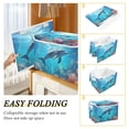 thumbnail image 5 of Dolphins Sea Corals Fish Storage Basket Foldable Laundry Basket Shelf Kids Toy Storage Container Organizer with Handles, 5 of 7