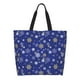 thumbnail image 1 of Balery Golden Snowflakes Royal Blue Bolsa Tote Estilo Estético con Cremalleras, Bolsa de Hombro, Bolsa de Compras Grande y Plegable, 1 of 8