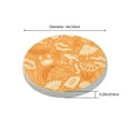 thumbnail image 3 of LNWH Non-Slip Decorative Drink Coasters, Absorbent Orange Cartoon Sea Life Pattern Drink Mats, 6PCS, 3 of 7
