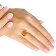 thumbnail image 2 of 925 Silver Ring For Women - Girls Orange Amber Stone Silver Ring Size 11 November Birthstone Hand Made Silver Ring Size 11 Gift For Sister On Cocktail Party 925 Gemstone Silver Jewelry, 2 of 5