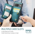 thumbnail image 6 of Allytech Business Wallet Case for Google Pixel 8 with Credit Card Holder, [RFID Blocking] [Camera Screen Protection] PU Leather Magnetic Clasp Kickstand Shockproof Protective Case - Blue, 6 of 9