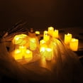 thumbnail image 3 of MesaSe Flameless LED Battery Tealight Candles with Timer Realistic Flickering Battery Operated Tea Light Candles Size-1.5”(D)x1.5”(H) with Long Lasting Batteries Included 12-Pack, 3 of 5