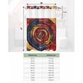 thumbnail image 6 of No Hook Shower Curtain with Snap-in Liner, Red Yellow Blue Waterproof Fabric Bathroom Curtains, Ethnic Geometric Art Modern Abstract Bath Curtains & Mesh Top Window Stall 48"x72", 6 of 6